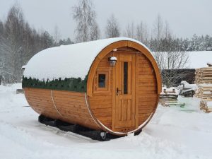 Баня-бочка класса люкс 4м