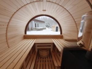 Баня-бочка класса люкс 4м