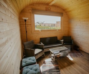 Баня квадро модерн с террасой функо 10