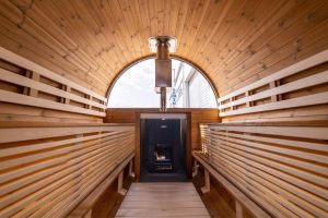 Баня-бочка панорама 6м