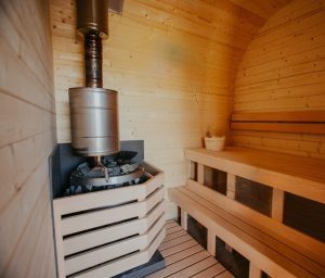 Баня квадро модерн с террасой функо 10