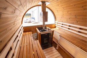 Баня-бочка панорама 6м