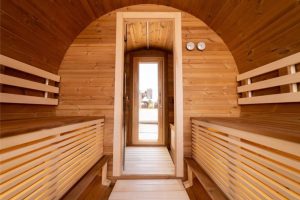 Баня-бочка панорама 6м