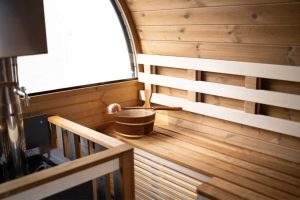 Баня-бочка панорама 6м